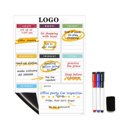 Dry Erase Board Refrigerator Magnets (12"x 19")