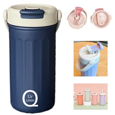 12Oz Macaron Straw Water Cup