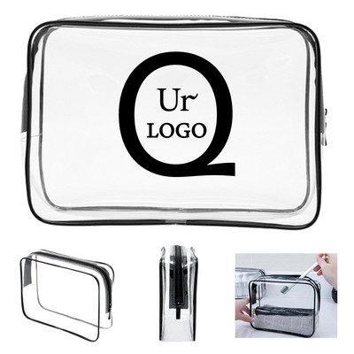 4.7 X 7 X 1.2 Inch Clear Toiletry Bag