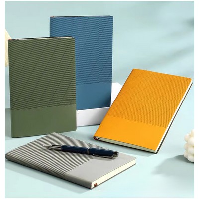 A5 Diagonal Pattern PU Notebook Office Softy Journal