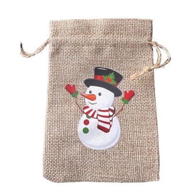 18 Oz Coffee Beans Burlap Drawstring Bag