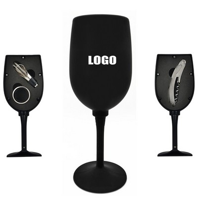 3" 1 Wine Opener w/Glasses Shaped Case