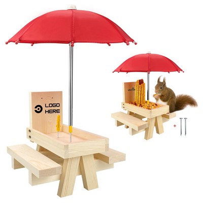 Squirrel Feeder Table With Umbrella