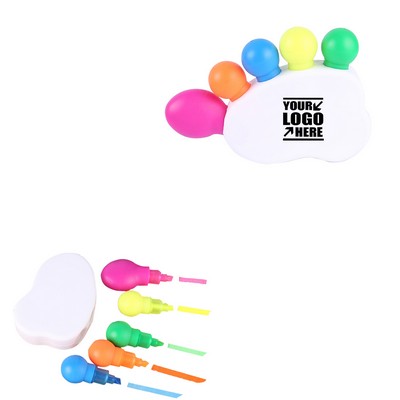 Footprint Shaped 5 In 1 Highlighter