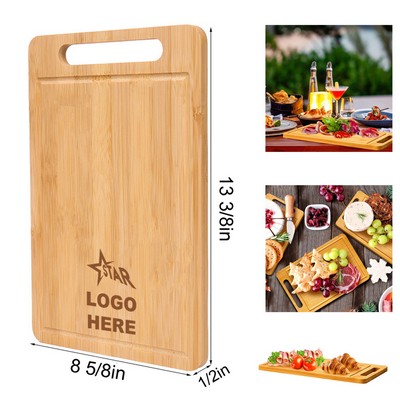 Bamboo Wood Cutting Board With Handle
