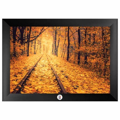 "Train Tracks in the Fall" Art Print W/ Color Medallion