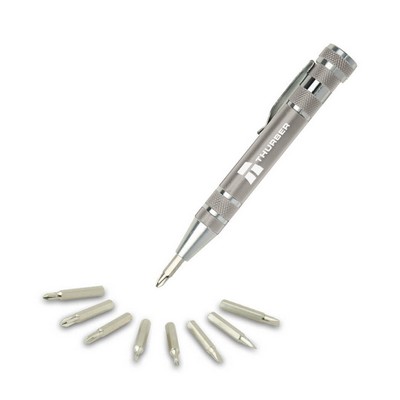 Silver Pen Shaped Screwdriver Set