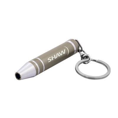Silver Keychain Screwdriver Set