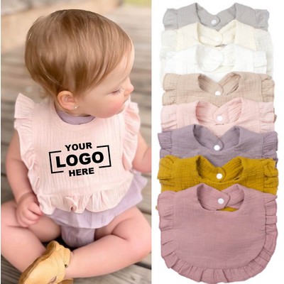 Baby Ruffle Trim Bibs