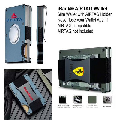 Promotek iBank® Slim Wallet designed compatible with AIRTAG