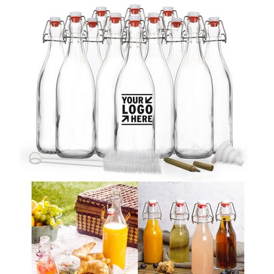 Swing Top Glass Bottles 8 oz Flip Top
