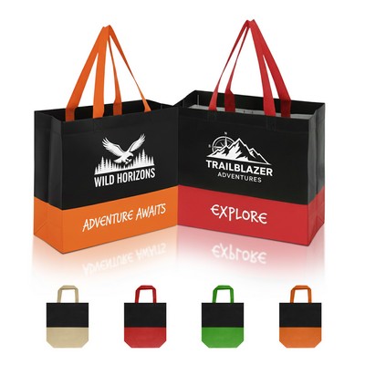 Laminated Non-Woven Tote Bag Two-Toned
