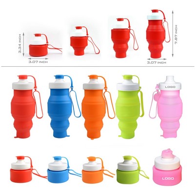 Collapsible Silicone Bottle with FDA-Level Food Grade Material and Flip Beak