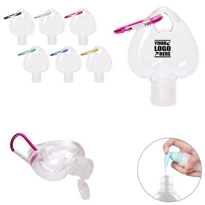 50ml Heart Dispenser Bottle With Carabiner
