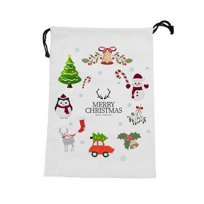 Christmas Canvas Drawstring Bag