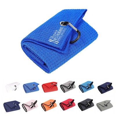 Tri-Fold Waffle Golf Towel