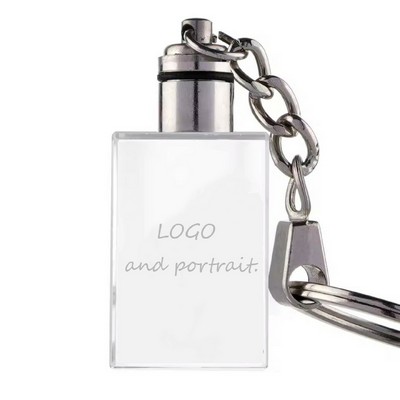 2D Crystal Custom Keychain