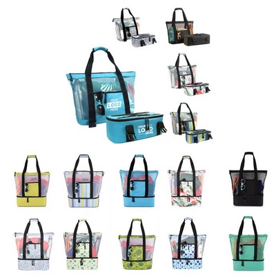 Sandproof Beach Tote Bags With Cooler