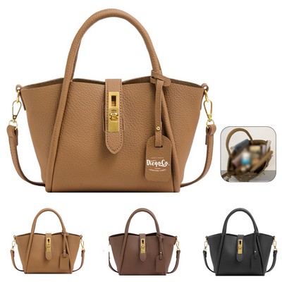 Genuine Leather Bucket Bag