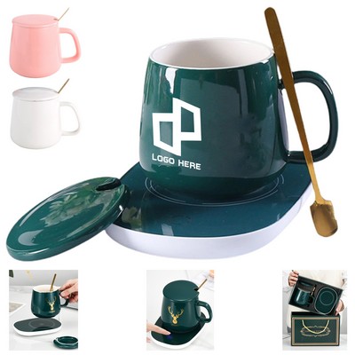 Coffee Mug And Heated Coaster Set