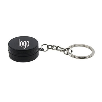Zinc Alloy Tobacco Grinder W/ Keychain