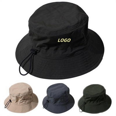 Summer Drawstring Bucket Hat