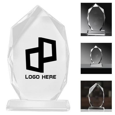 Oval K9 Crystal Award