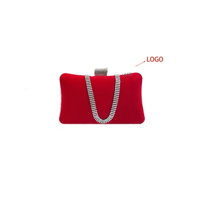 Velour Glamour Clutch Bag