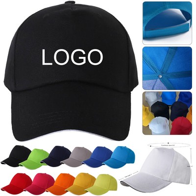 Cotton 5 Panel Baseball Cap with Visor
