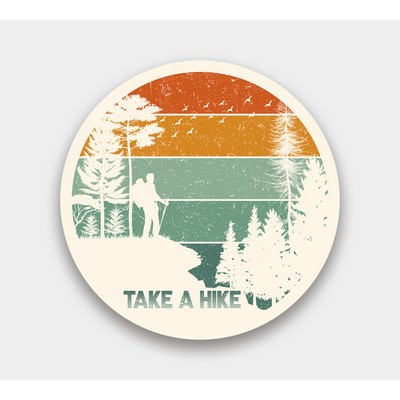 Circle - Permanent Writeable Matte Sticker - 3" Diameter