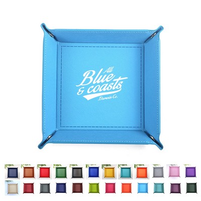 PU Leather Foldable Storage Tray