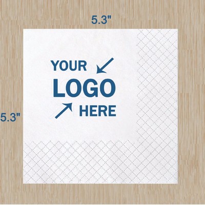 White 2 Ply Beverage Napkin