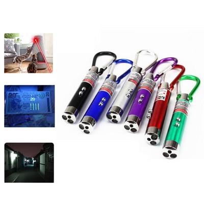 3 In 1 Led Laser UV Flashlight