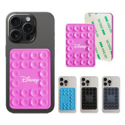 Silicone Suction Phone Holder with Adhesive Backing