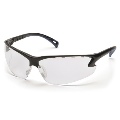 Venture 3 Safety Glasses, Black Frame with Clear Lens