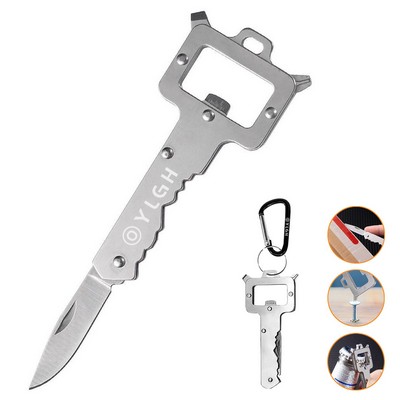 Bottle Opener Knife With Carabiner