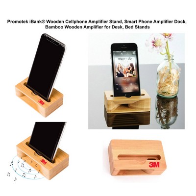 iBank ® Wooden Cellphone Amplifier Stand | Universal Smart Phone Amplifier Dock