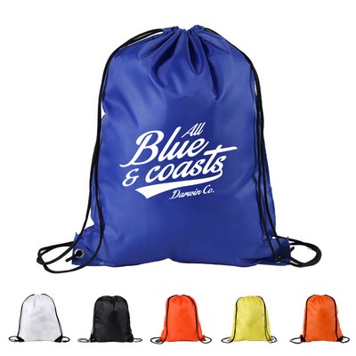 Foldable Polyester Drawstring Backpack