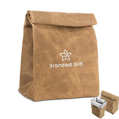 Canvas Lunch Bags Brown Paper Styled