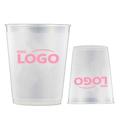 12 Oz. Flex Frosted Stadium Cup W/ Flexible Plastic