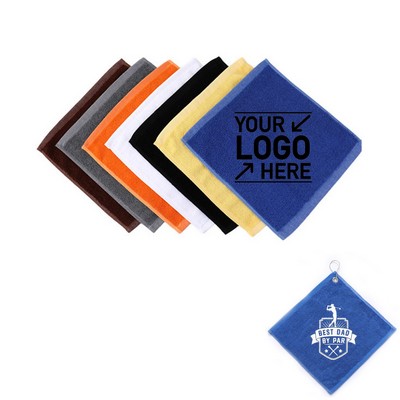 Premium Cotton Golf Towel with Hook