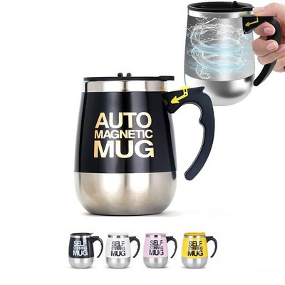 Electric Magnetic Stainless Steel Self Stirring Mug.