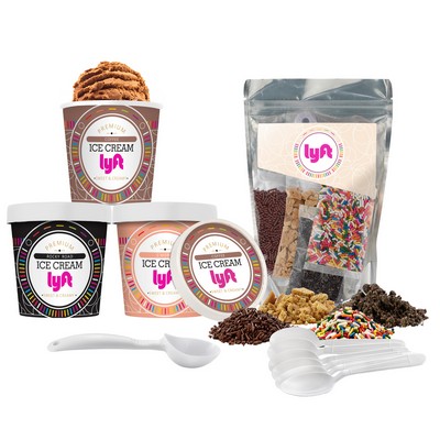 Handcrafted Ice Cream with Ice Cream Topping Kit - 3 Pint Bundle - Cozy Cravings