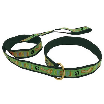 3/4" X 48" Woven Slip Leash w/ Gold-Colored D-Ring - "Elite" Weave