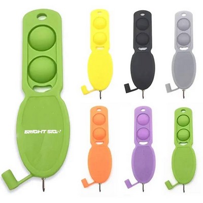 Push Pop Pen with Carabiner Clip – Silicone Stress Reliever
