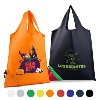 Foldaway Shopping Drawstring Pouch Tote Bag
