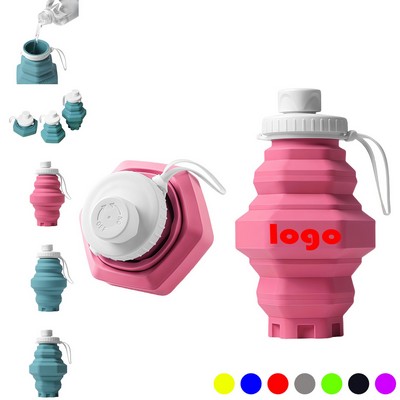 18oz Silica Telescopic Sports Water Bottle