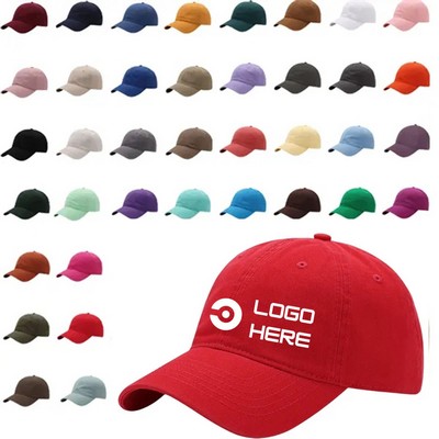 100% Cotton Curved Brim Baseball Cap