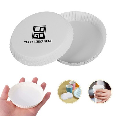 Custom White Disposable Paper Cup Cover