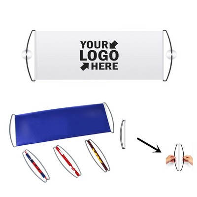 Custom Retractable Handheld Banner For Event Cheer
